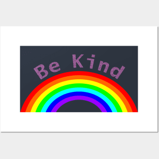 Purple Be Kind Rainbow of Kindness Posters and Art